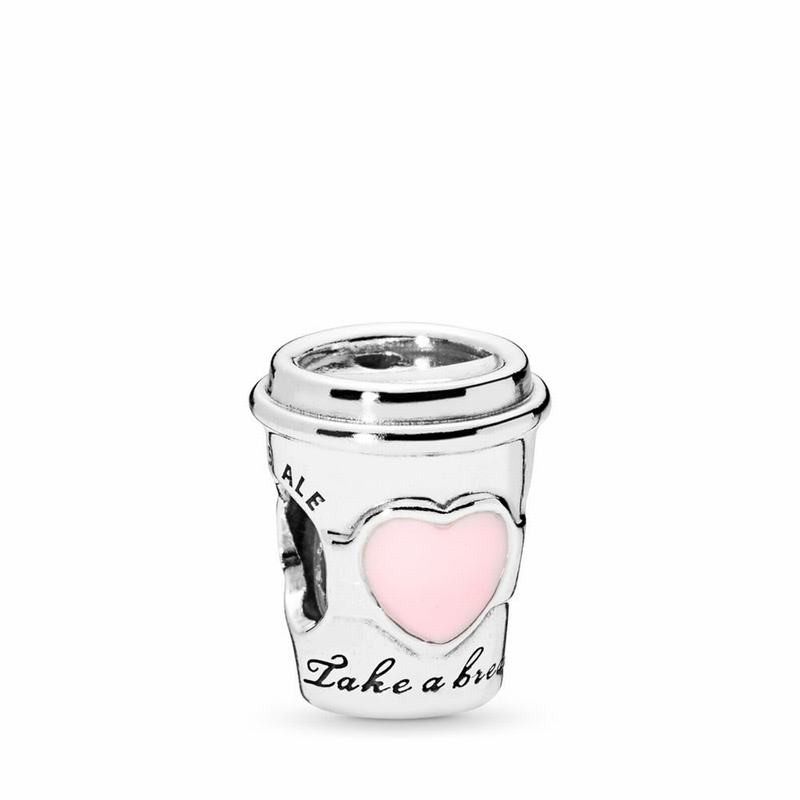 Pandora Drink To Go Charm - Sterling Silver/Enamel/Pink - Canada | ZE5342BL